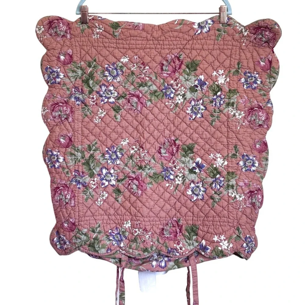 Amity Home Floral Cottage Country Garden Quilted Pillow Shams Reversible 26X27